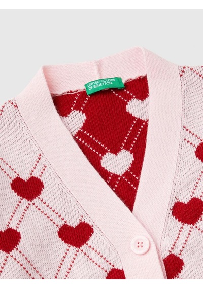 Benetton Kız Çocuk Hırka 1070q601k Çok Renkli