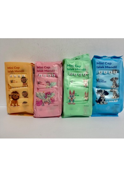 Islak Mendil Mini 4 Lü Paket 8 Li 1000'li Set