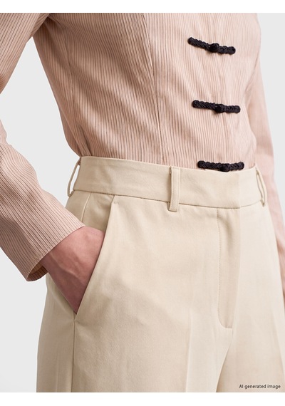 Lcw Vision Bej Regular Fit Kadın Pantolon