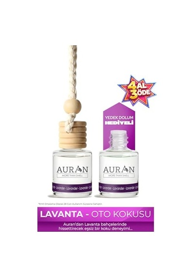Lavender Oto Kokusu Ip Askılı Araç Kokusu Uzun Süre Kalıcı Lavanta Araba Kokusu 8ml