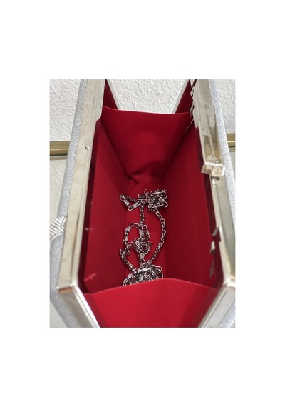Linalya Jewelry Gümüş İp Detaylı Abiye Çanta - Model 587