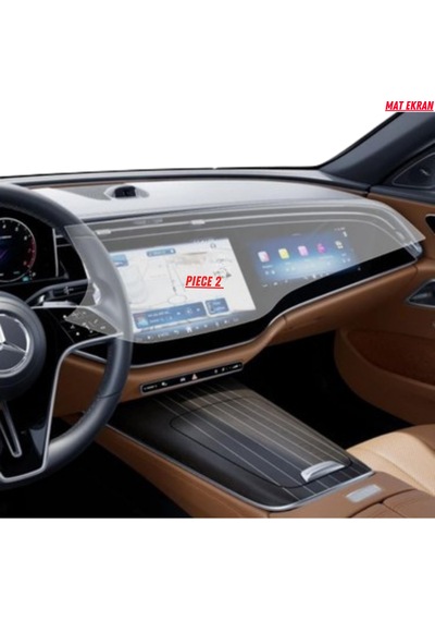 Mercedes E220 2024 Hayalet Gösterge Ve Yolcu Ekran Uyumlu Mat Ekran Koruyucu