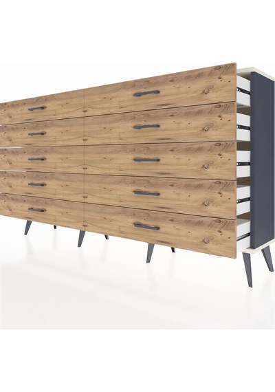 Arges Konsol 10 Çekmeceli 176x30x99 Antrasit-aytaşı/çam Aytası/atlas Çam - Antrasıt Arges Konsol 10 Çekmeceli 176x30x99 Antrasit-aytaşı/çam Aytası/atlas Çam - Antrasıt