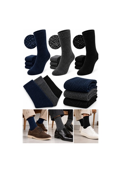 Westicgiyim Erkek Lambswool Yünlü Çorap 3'lü Kışlık Dikişsiz Sıcak Tutan 40-44 Çok Renkli Westicgiyim Erkek Lambswool Yünlü Çorap 3'lü Kışlık Dikişsiz Sıcak Tutan 40-44 Çok Renkli