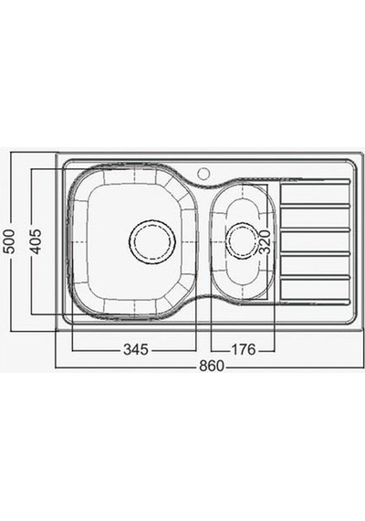 Artenova Kısa 1.5 Göz Keten Dokulu Eviye 86 x 50 Sağ