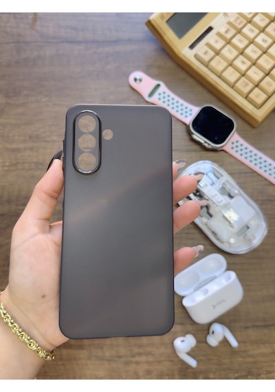 Samsung Galaxy A17 Uyumlu Süper İnce Mat Ultra Thin Silikon Kılıf Buzlu Siyah