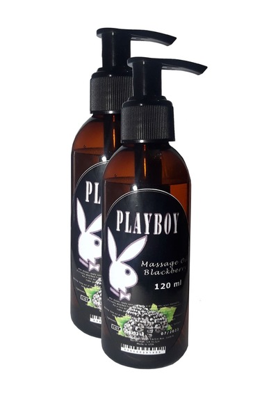 Playboy Blackberry Flavored Massage Oil Böğürtlen Aromalı Vücut Masaj Yağı 120 Ml 2 Adet