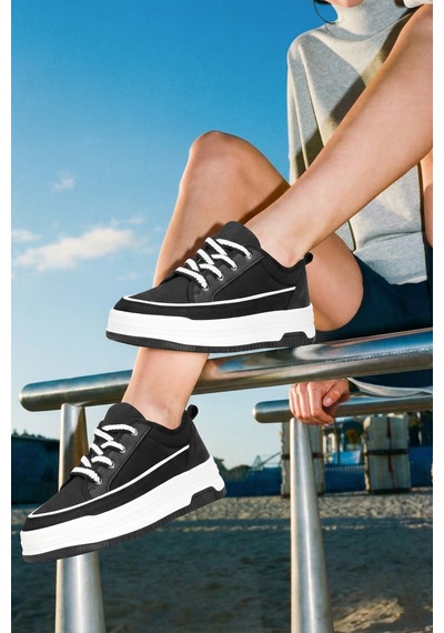 Dark Seer Ds Opal Sneaker 2025 Kadın SİYAH-BEYAZ