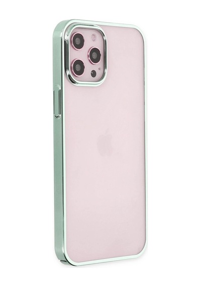 Newface - 757 - Apple iPhone Uyumlu 12 Pro Max Kılıf Element Silikon - Csmo-tex - - Yeşil