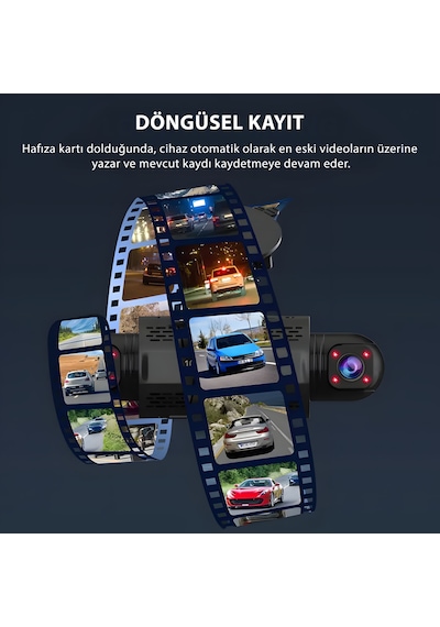 İdragon S23q 4 Kameralı Full Hd Araç Kayıt Sistemi - Wi-fi, Gece Görüşlü, G-sensörlü