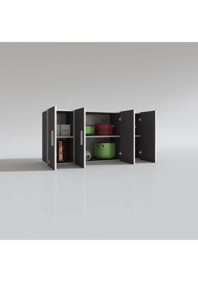 Kenzlife hazır mutfak merlanda gri 060*120*22 mutfak banyo dolabı kapaklı raflı