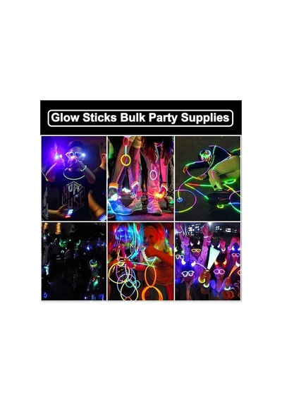 Glow Stick Işıklı 100 Adet Çubuk Neon Çubuk Neon Işıklı Bileklik Party Diğer
