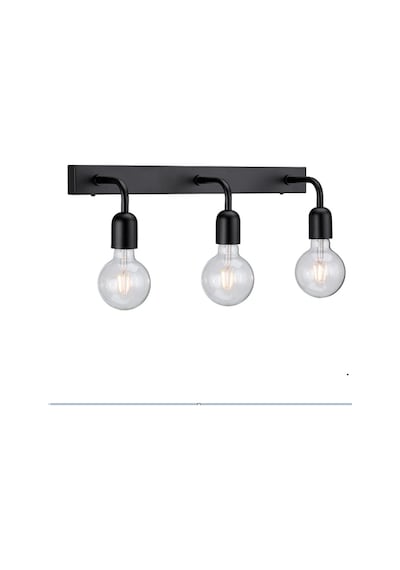 Riolight Retro,rustik,vintage 3xe27 Duylu Siyah Metal Gövde Duvar Siyah
