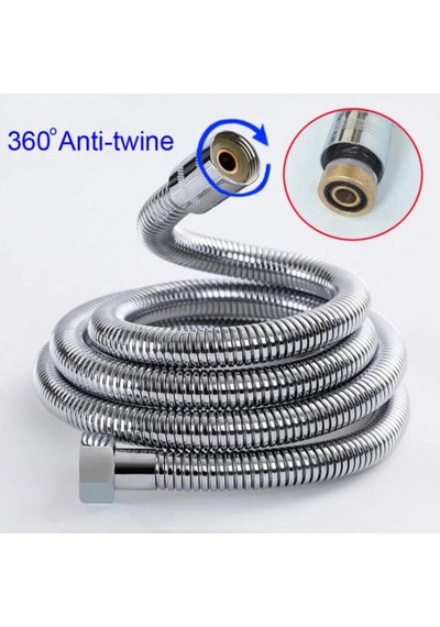 New 1.sınıf Shower Hose 360 Derece Dönebilen Spiral Duş Hortumu Pirinç Diğer