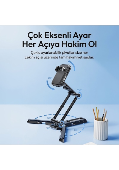 Ulanzi Co81 Çok Açılı Profesyonel Kamera Standı Ve Masaüstü Tripod - C104