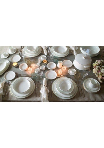 Koleksiyon Sufi   Yemek Takımı 132 Parça Platin