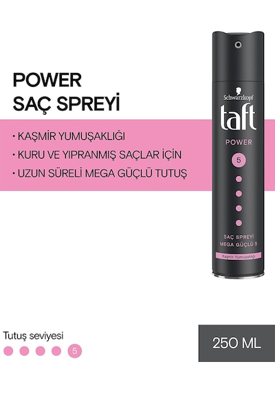 Taft Saç Spreyi Power Kaşmir 250 ML