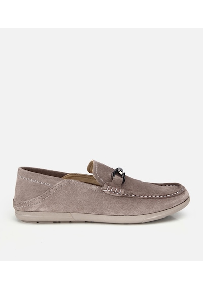 Hotiç Erkek Süet Deri Bej Toka Detaylı Comfort Loafer