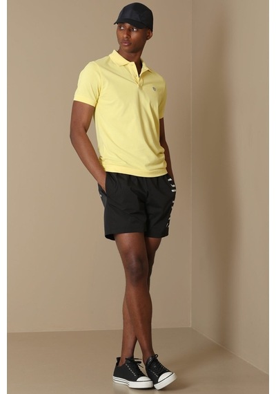 Lufian Erkek Laon Spor Polo Yaka T-Shirt 627111040091 Sarı-Sarı