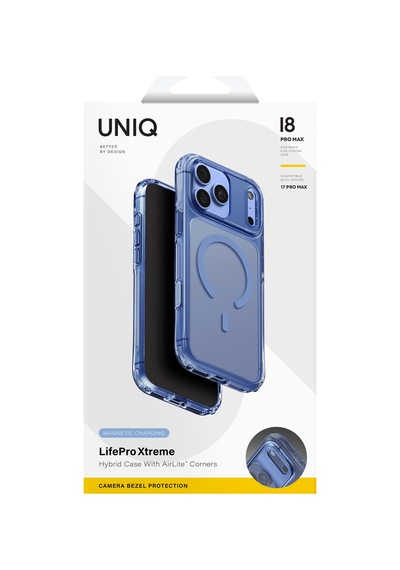 Apple iPhone Uyumlu 18 Pro Max Kılıf Lifepro Xtreme Airlite Köşe Koruma Ve Leke Tutmama Teknolojisi Magsafe Kapak Açık Mavi