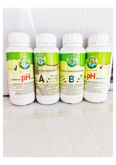 A Ve B Besini 500ml, Ph Down/up 500 Ml -topraksız Tarım/ Hidroponik Başlangıç Kiti 2 Kg