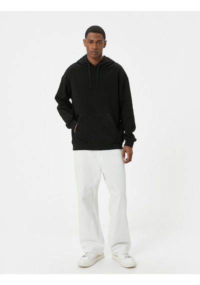 Koton Oversize Sweatshirt Kapşonlu Uzun Kollu Kanguru Cep Detaylı Şardonlu Siyah 5wam70017mk Siyah Koton Oversize Sweatshirt Kapşonlu Uzun Kollu Kanguru Cep Detaylı Şardonlu Siyah 5wam70017mk Siyah
