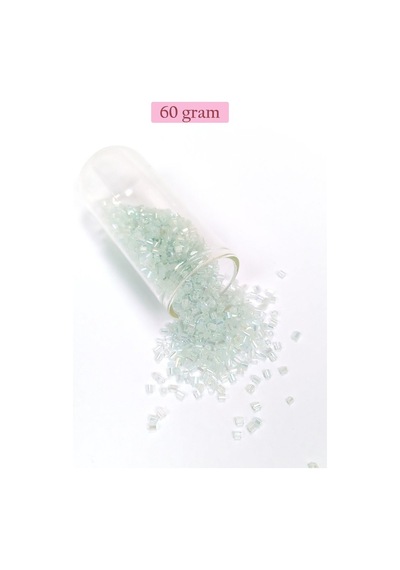 Kesme Cam Boncuk 2mm - 60 Gram - Şeffaf Beyaz - Bnc368 Diğer