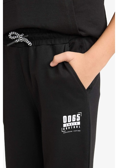 Defacto Erkek Çocuk 3lü Takım Kısa Kollu Tişört Sweatshirt Eşofman Altı G0629a826smbk81 Siyah-bk81