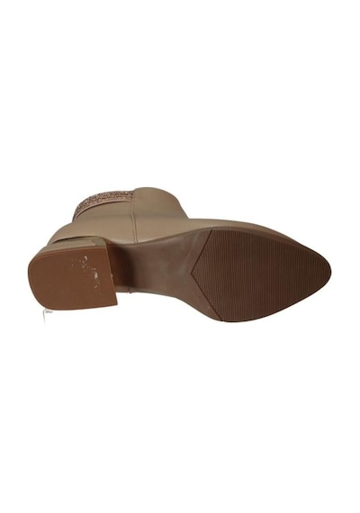 Yazkış Kadın Siyah Krem Nut Cilt Bileği Taşlı 11cm Bilekboyu Fashıon Bot 001