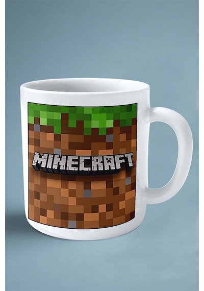 Minecraft Oyun Baskılı Kupa Bardak Çift Taraflı Kişiye Özel Model 9 Çok Renkli