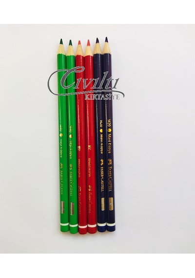 Başlık Kalemi 6'lı Set Mavi-kırmızı-yeşil