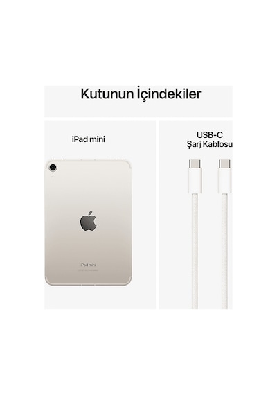 Apple iPad Mini 7 MXPQ3TU/A 8 GB 128 GB Wifi+Cellular 8.3" Tablet