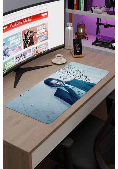 John Wick V4 70x30 Xl Gaming Kauçuk Kaymaz Taban Mouse Pad Fare Altlığı