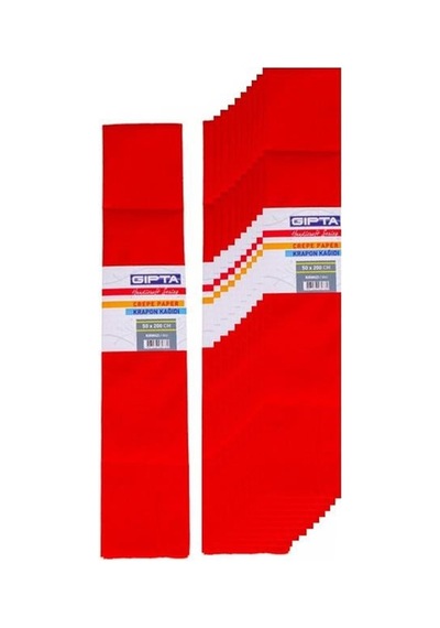 Gıpta Grafon Kağıdı Renkli 50x200 Kırmızı 10'lu Paket