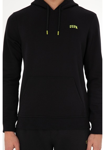 U.S. Polo Assn. Erkek Kapüşonlu Siyah Basic Şardonlu Sweatshirt 50295176-VR046 U.S. Polo Assn. Erkek Kapüşonlu Siyah Basic Şardonlu Sweatshirt 50295176-VR046