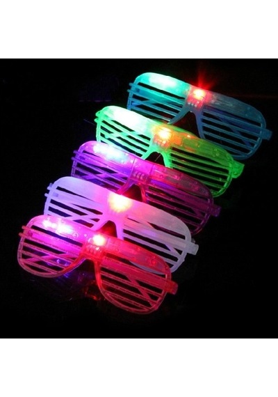 Led Işıklı Renkli Panjur Gözlük 12 Adet Belirtilmemiş