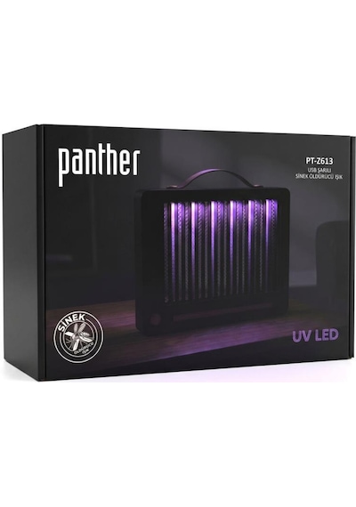 Panther Pt-z613 Usb Şarjlı Sinek Öldürücü Lamba Uv Işıklı Izgara Sistemli Sivrisinek Kovucu