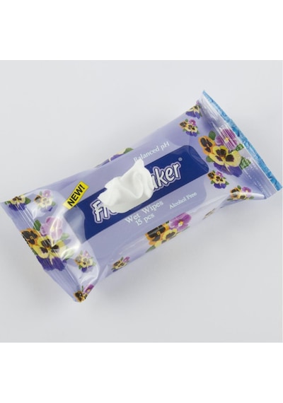 Freshmaker Islak Cem Mendil - Alkolsüz Ve Ph Dengelenmiş - Çiçeksi Kokular - 15 Adetlik 5 Paket 5'li Set