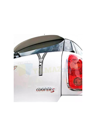 Fermuar Oto Motosiklet Sticker Kask Araç Araba Yapıştırma 2 Adet