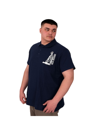 Mode Xl Büyük Beden Erkek T-shirt Polo Sea Bound U25303 Indigo İndigo
