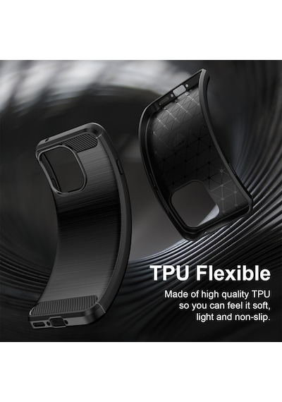 Caseonn Oppo Reno16 F 5g Kılıf Karbon Fiber Desenli Koruyucu Arka Kapak Siyah