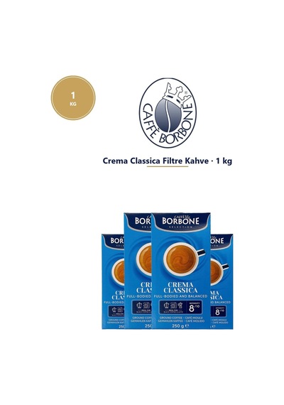 Caffe Borbone Classica Filtre Kahve 4lü Ekonomik Paket 4x250 Gr 1 Kg Stok Avantajı