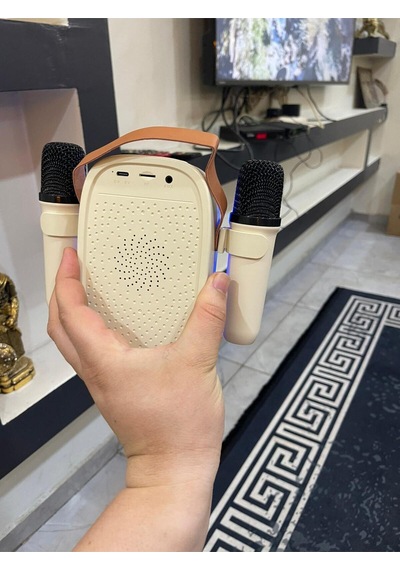 K31 Bluetoothlu Işıklı Mikrofonlu Hem Karaoke Hemde Hoparlör Bir Arada