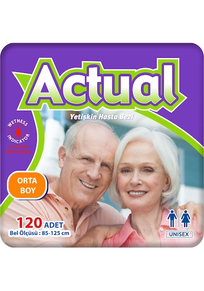 Actual Yetişkin Hasta Bezi Medium Beden 4 x 30'Lu