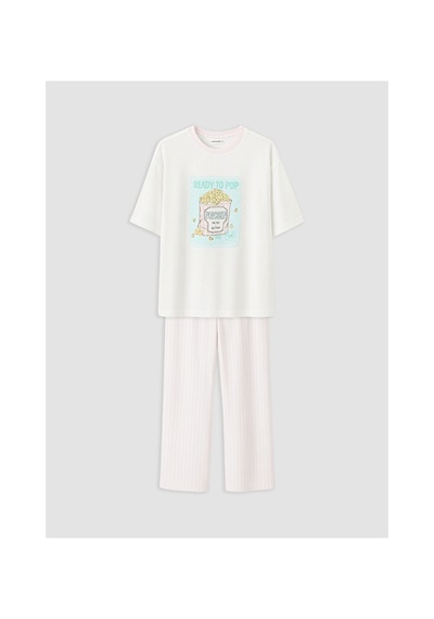 Lcw Young Pembe Bisiklet Yaka Kadın Pijama Takımı