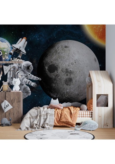 Astronotlu Duvar Kağıdı Güneş Sistemi Duvar Resmi Genç Odası Duvar Posteri