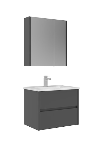 Orka Arno 65 Cm Parlak Antrasit Çekmeceli Banyo Dolabı Alt Modül Lavabo Antrasit Orka Arno 65 Cm Parlak Antrasit Çekmeceli Banyo Dolabı Alt Modül Lavabo Antrasit