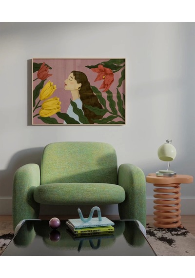 Çerçevesiz Poster Floral Melodi