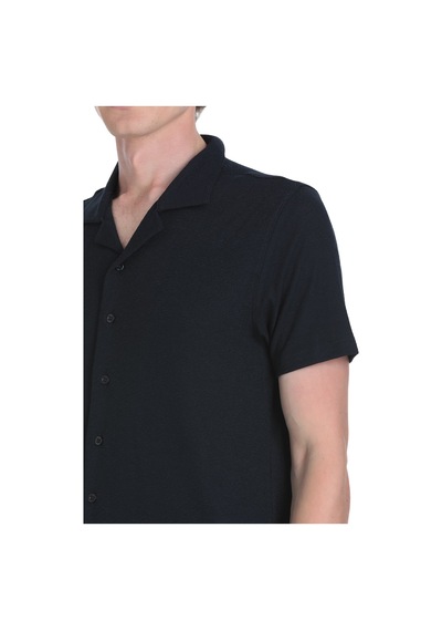Hatemoğlu Lacivert Regular Fit Apaş Yaka Gömlek 35057 4112002