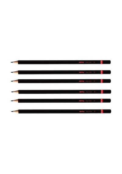 2b Sınav Kalemi 6'lı Set, Siyah, 7.5 Cm